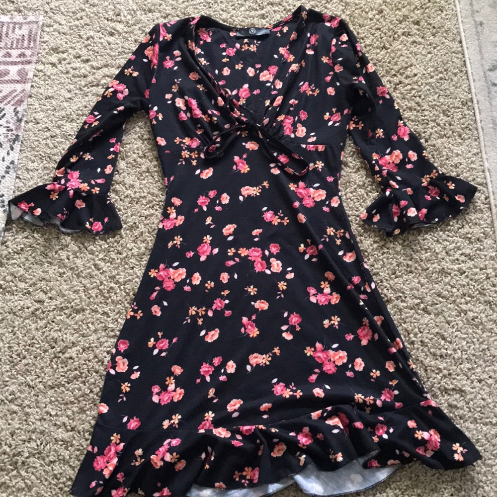 Missguided floral mini dress.